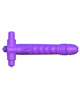 Fantasy Silicone Double Penetrator Rabbit Cockring in Purple COCK RINGS